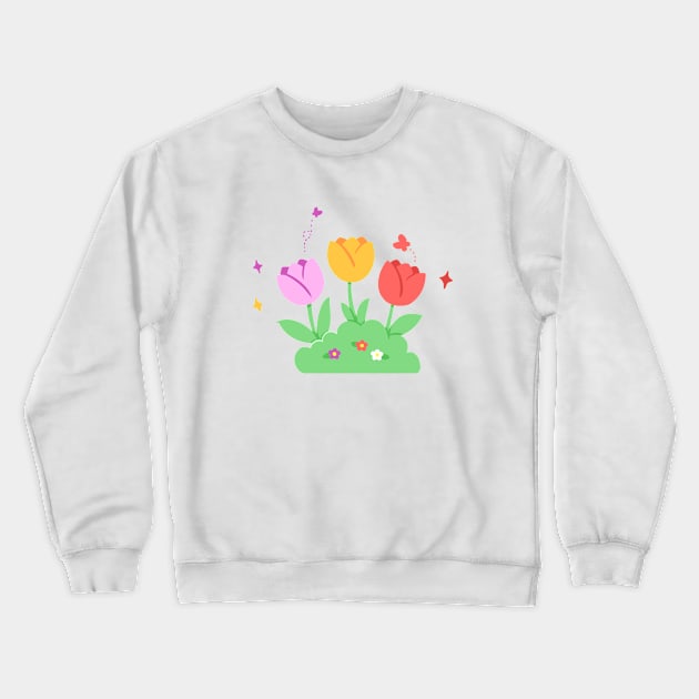 Tulips Crewneck Sweatshirt by dyahaditya